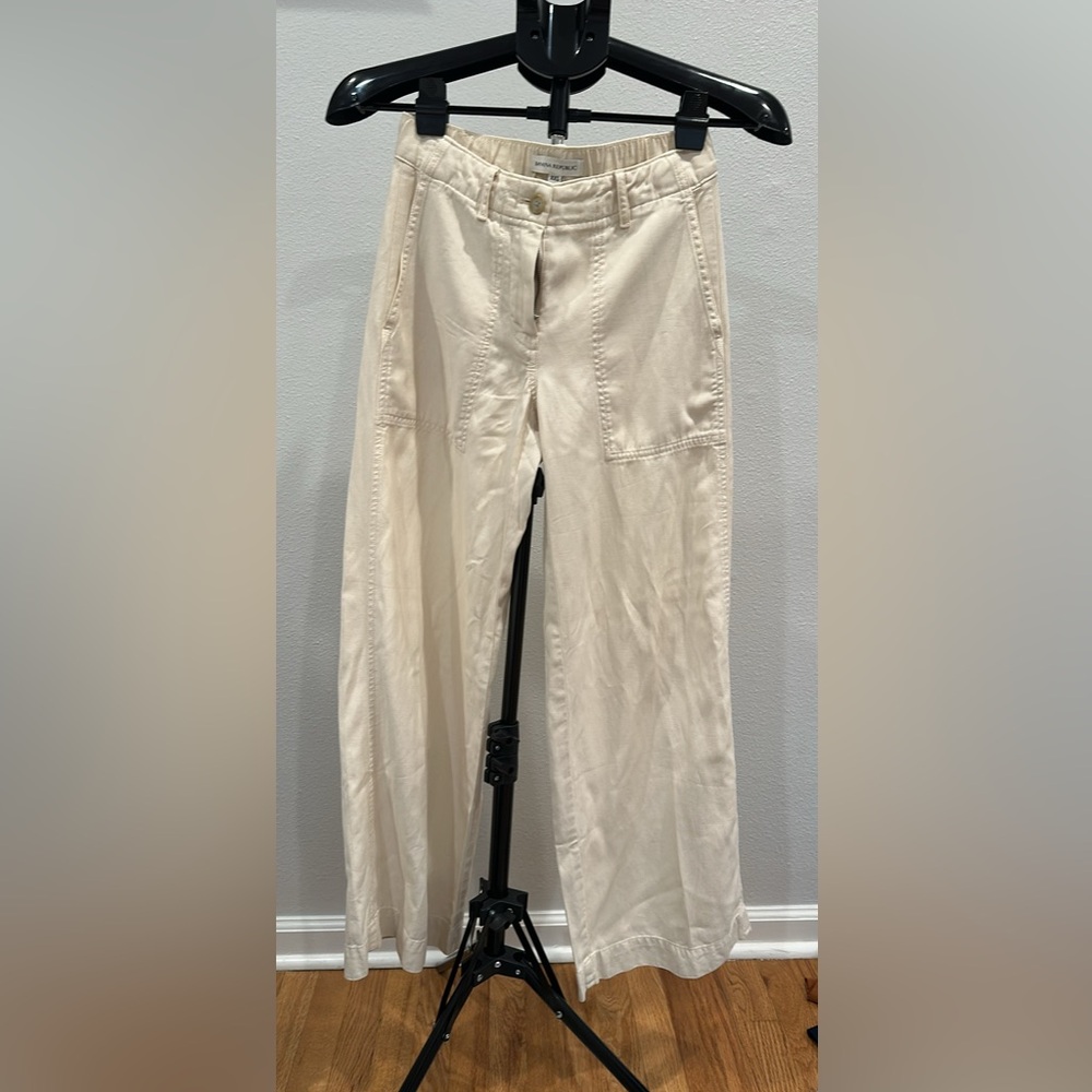 Banana Republic wide leg cream pants